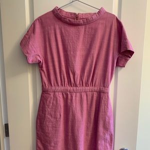 Pink COS dress in a woven fabric.